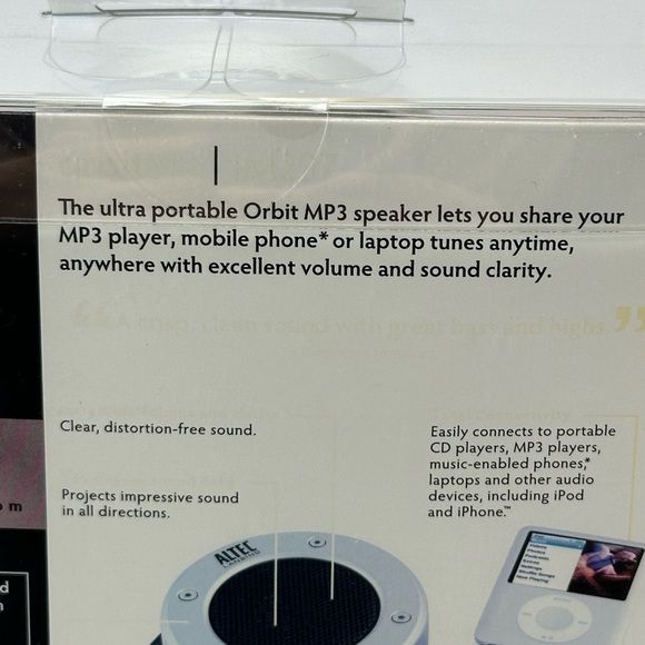 Altec Lansing Orbit MP3 iM237 Mighty Little Speaker Amazing Clarity and Depth - Picture 8 of 9